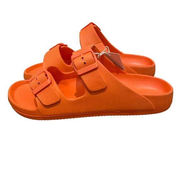 Capelli of New York Shoes - Capelli of New York Double Strap Slide Sandals Orange Women’s Size 9